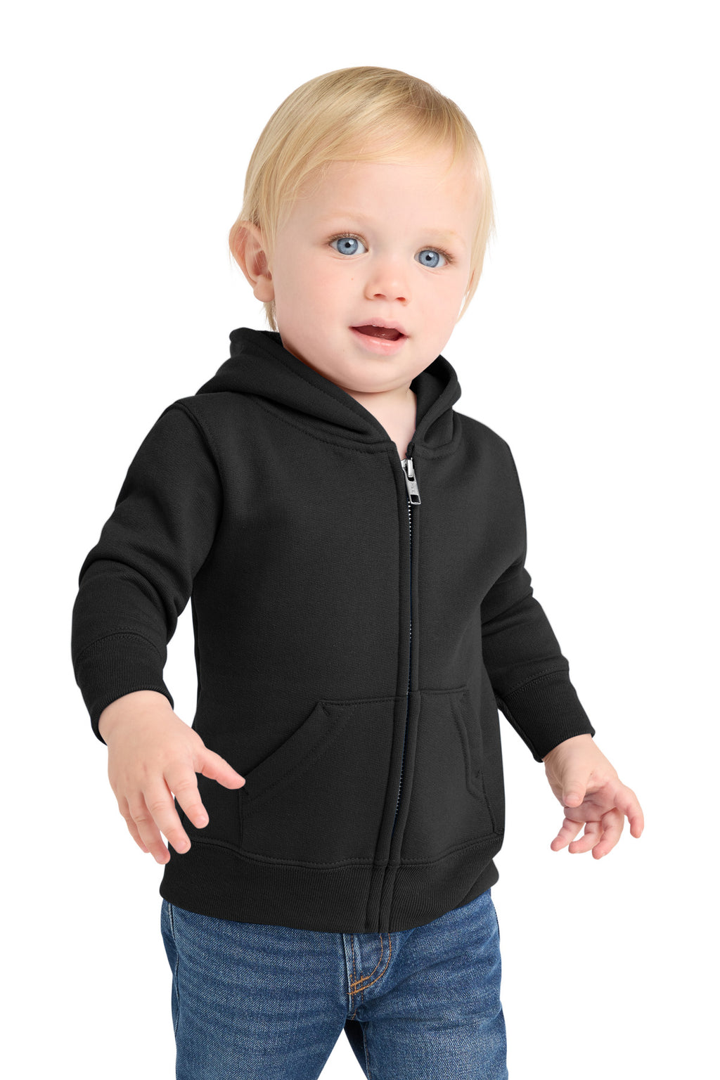 Port & Co Infant Core Fleece Full-Zip Hooded Sweatshirt