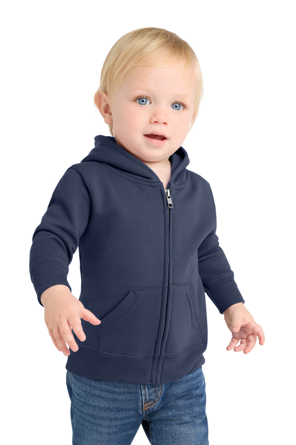 Port & Co Infant Core Fleece Full-Zip Hooded Sweatshirt