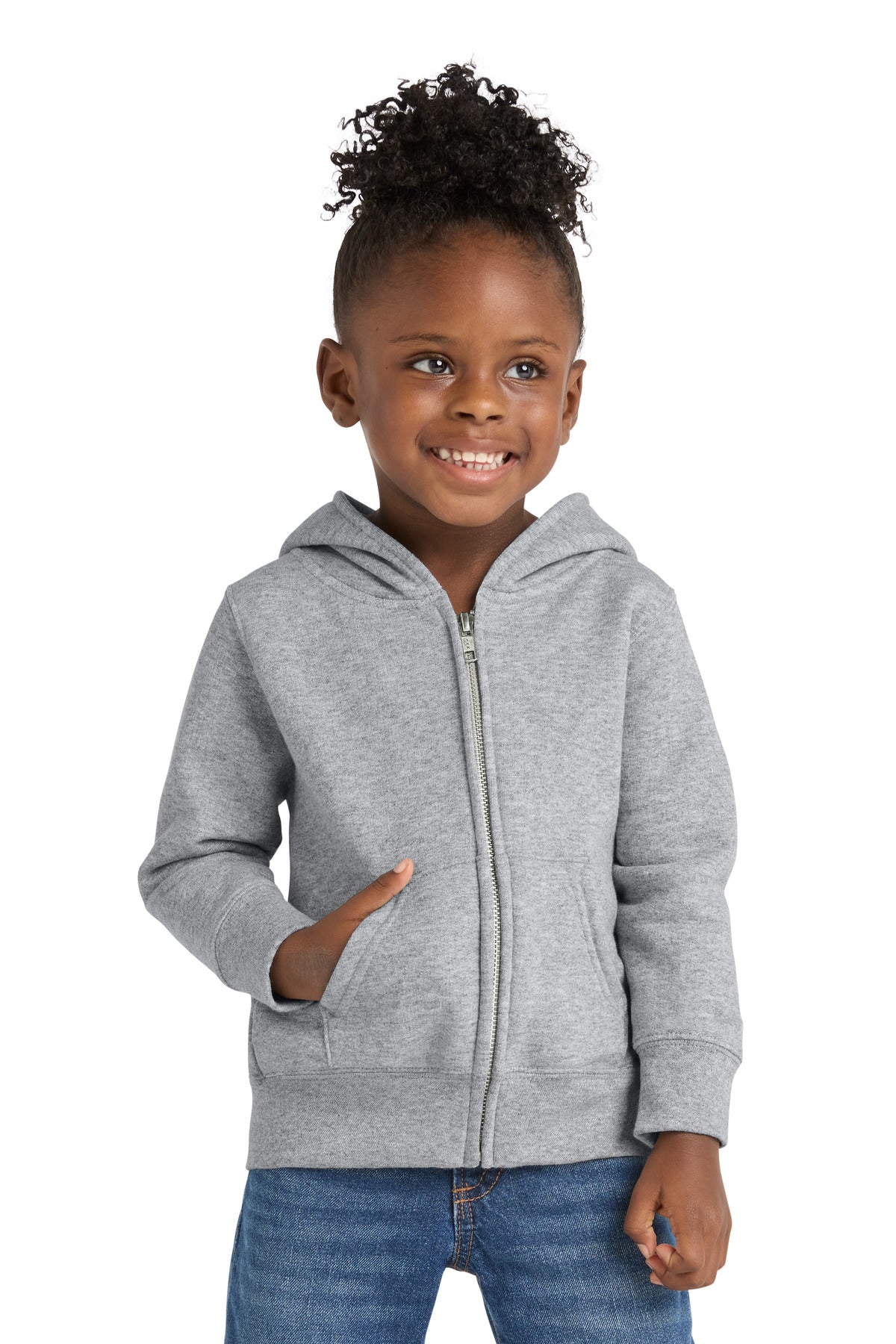 Port & Co Toddler Core Fleece Full-Zip Hooded Sweatshirt