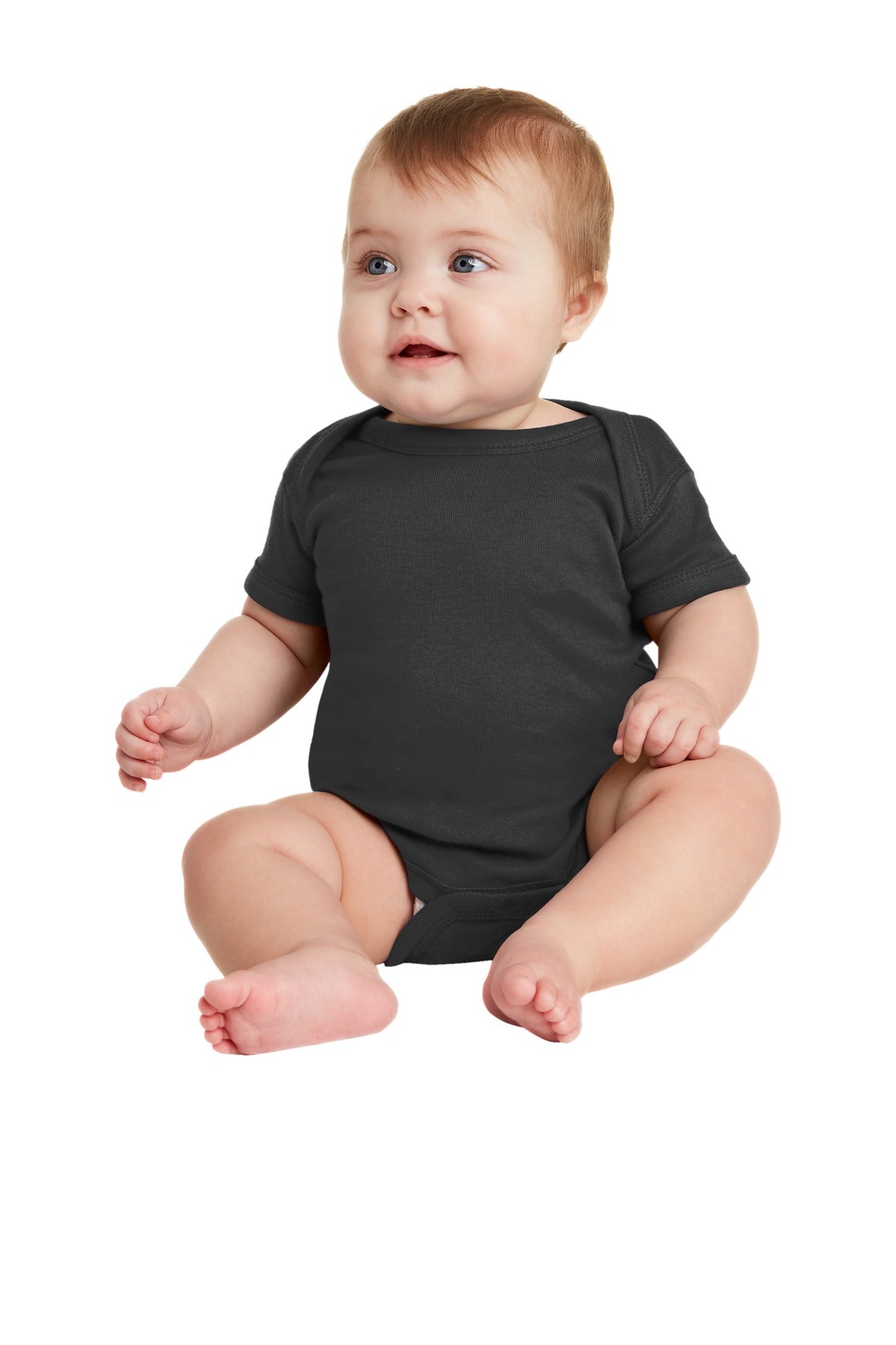 Rabbit Skins Infant Short Sleeve Baby Rib Bodysuit