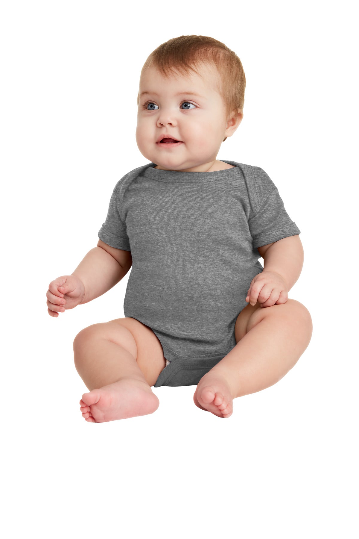 Rabbit Skins Infant Short Sleeve Baby Rib Bodysuit