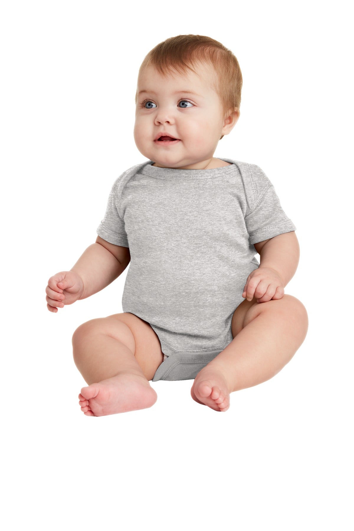 Rabbit Skins Infant Short Sleeve Baby Rib Bodysuit