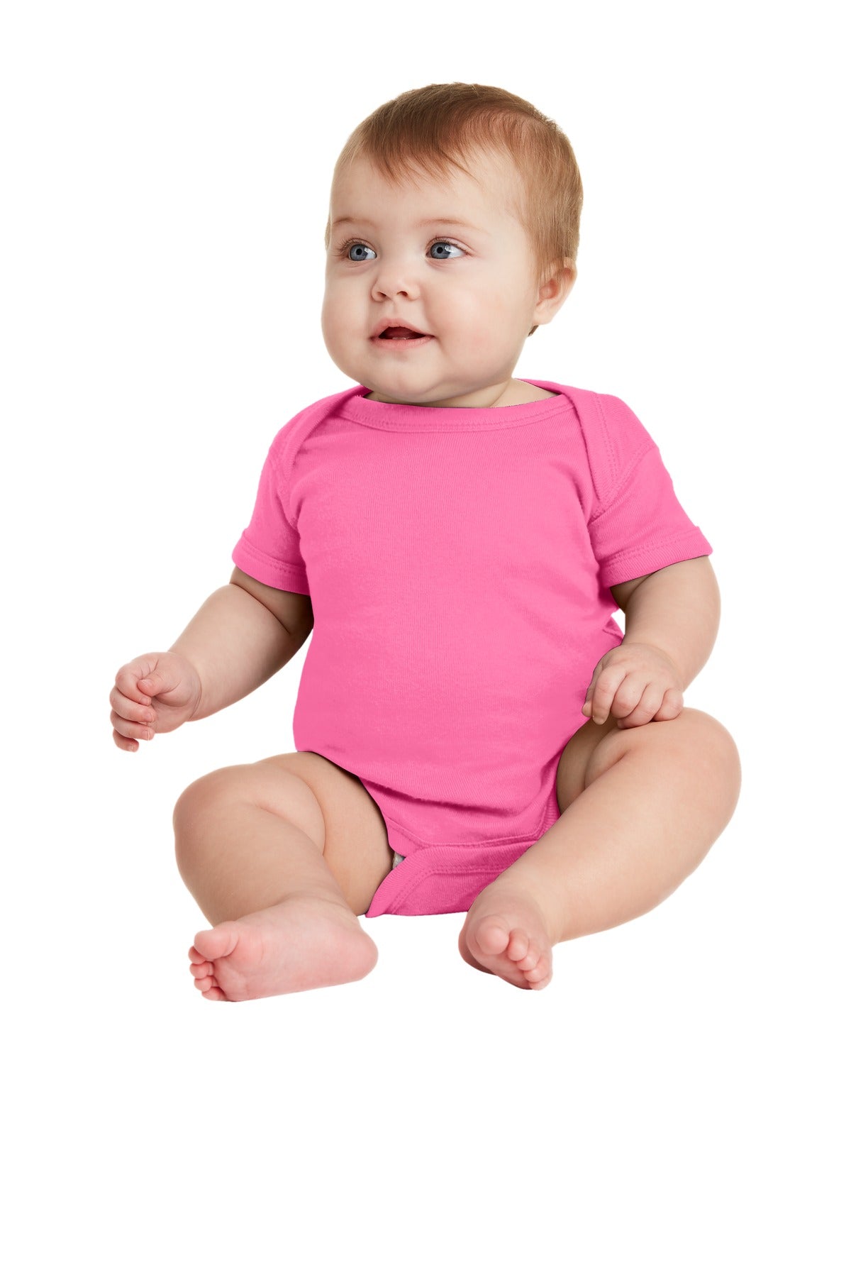 Rabbit Skins Infant Short Sleeve Baby Rib Bodysuit