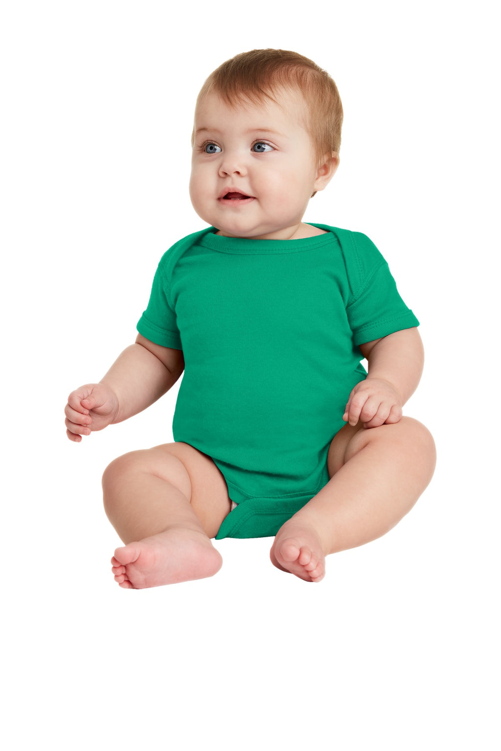 Rabbit Skins Infant Short Sleeve Baby Rib Bodysuit