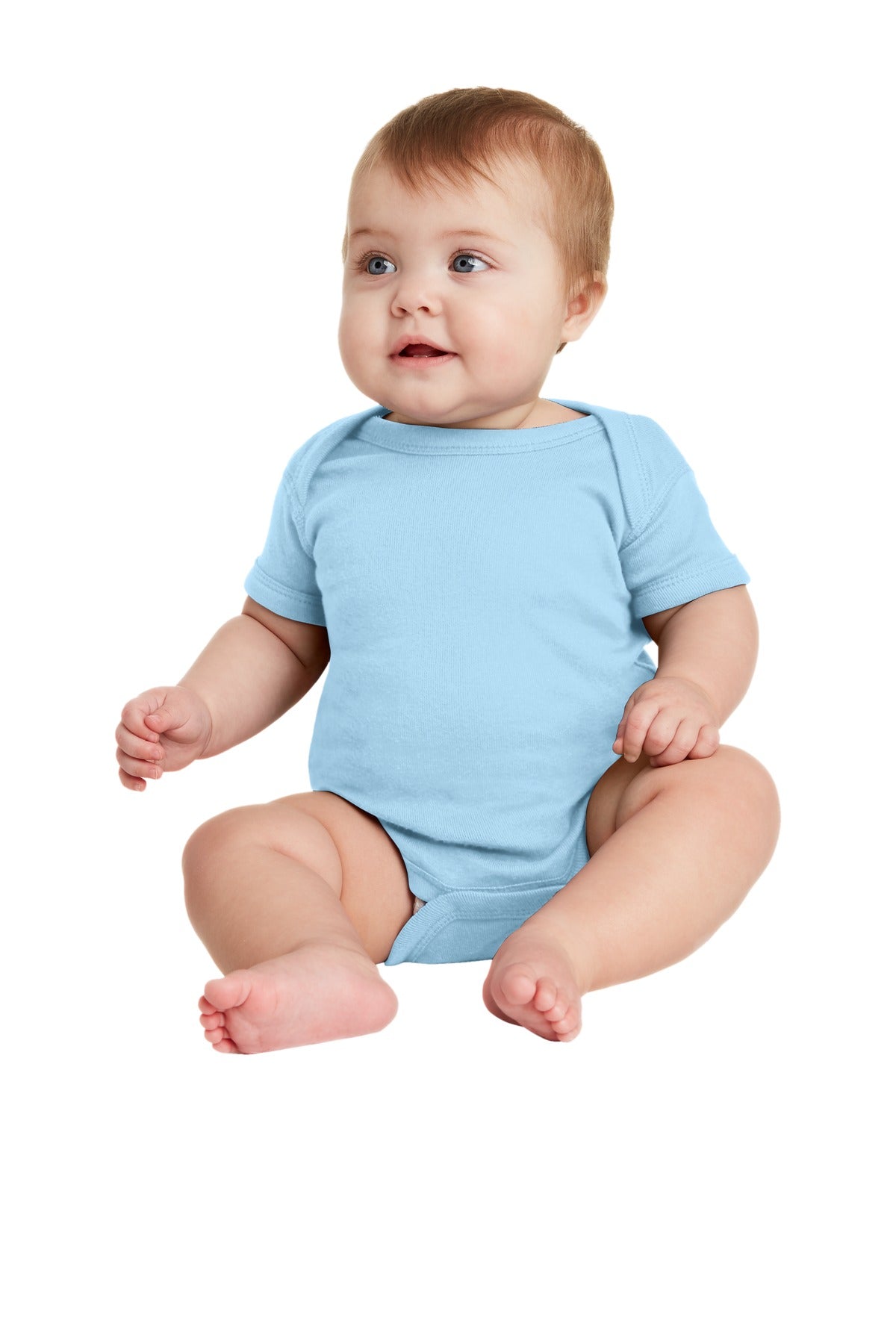 Rabbit Skins Infant Short Sleeve Baby Rib Bodysuit
