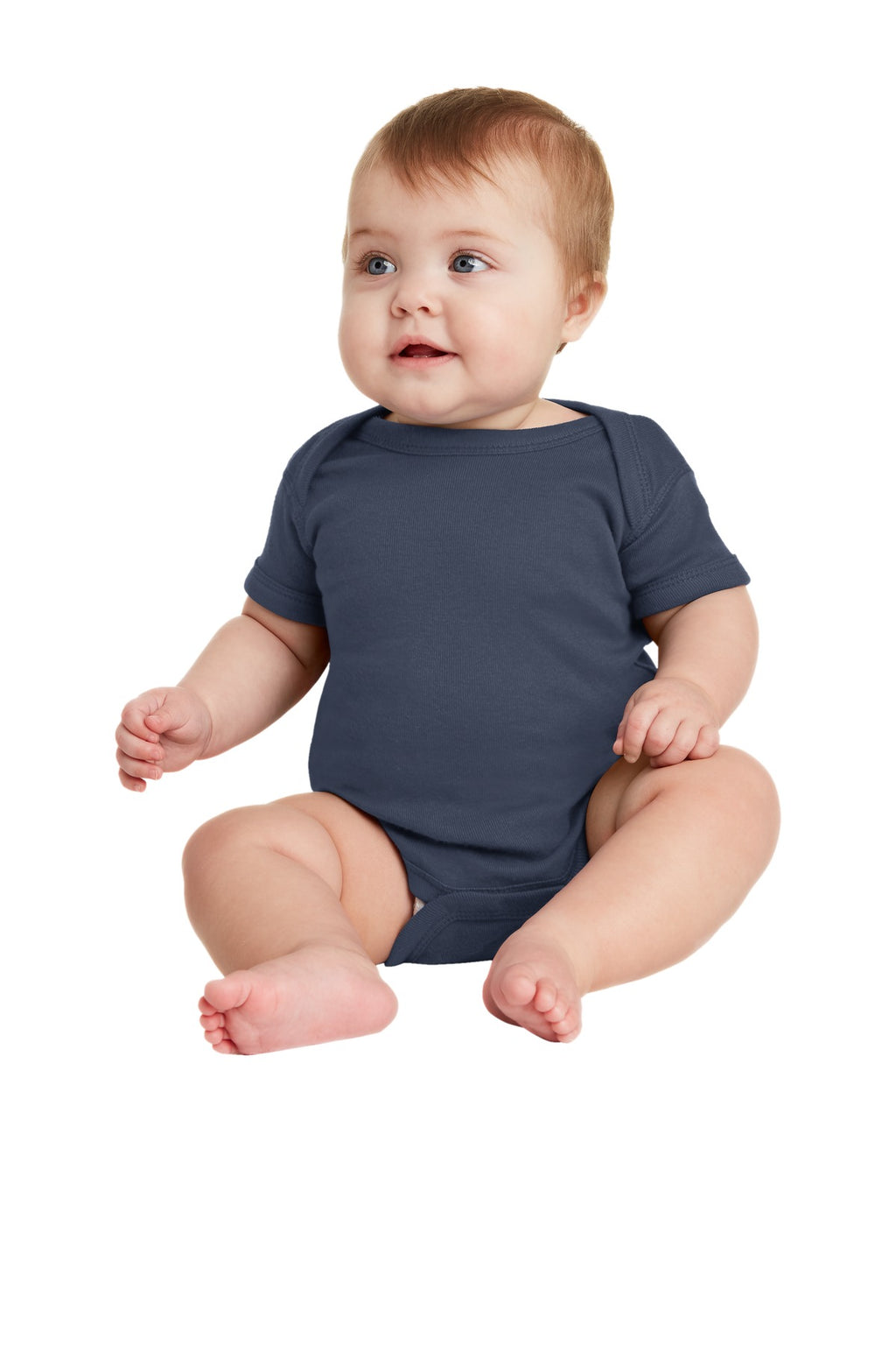 Rabbit Skins Infant Short Sleeve Baby Rib Bodysuit