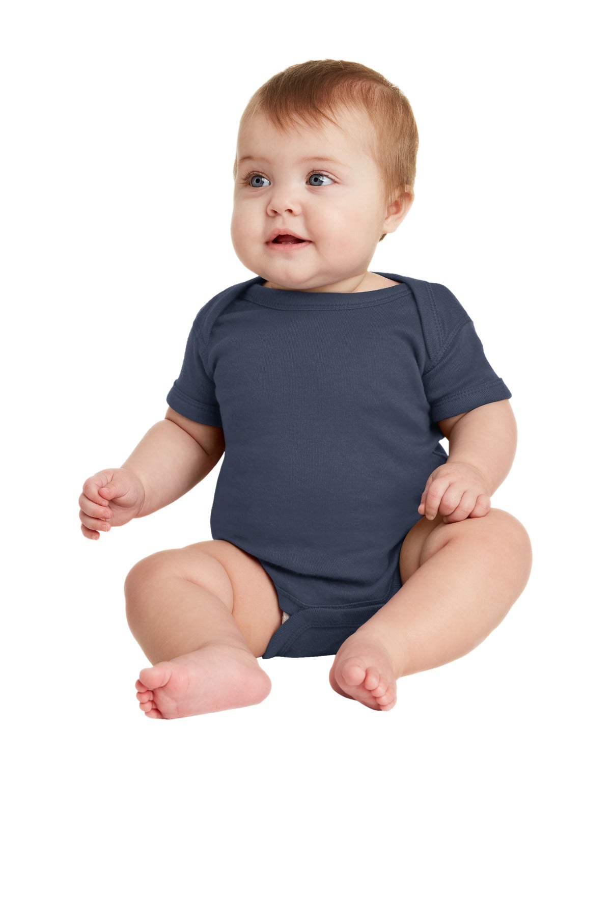 Rabbit Skins Infant Short Sleeve Baby Rib Bodysuit