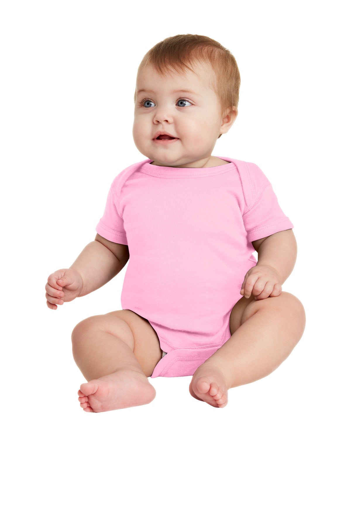 Rabbit Skins Infant Short Sleeve Baby Rib Bodysuit