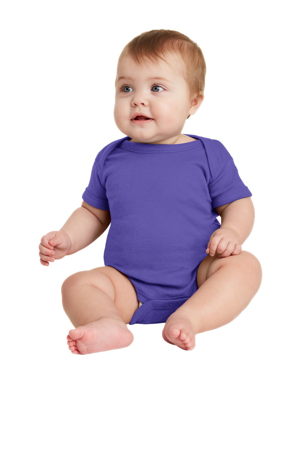 Rabbit Skins Infant Short Sleeve Baby Rib Bodysuit