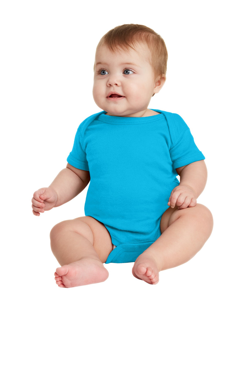 Rabbit Skins Infant Short Sleeve Baby Rib Bodysuit