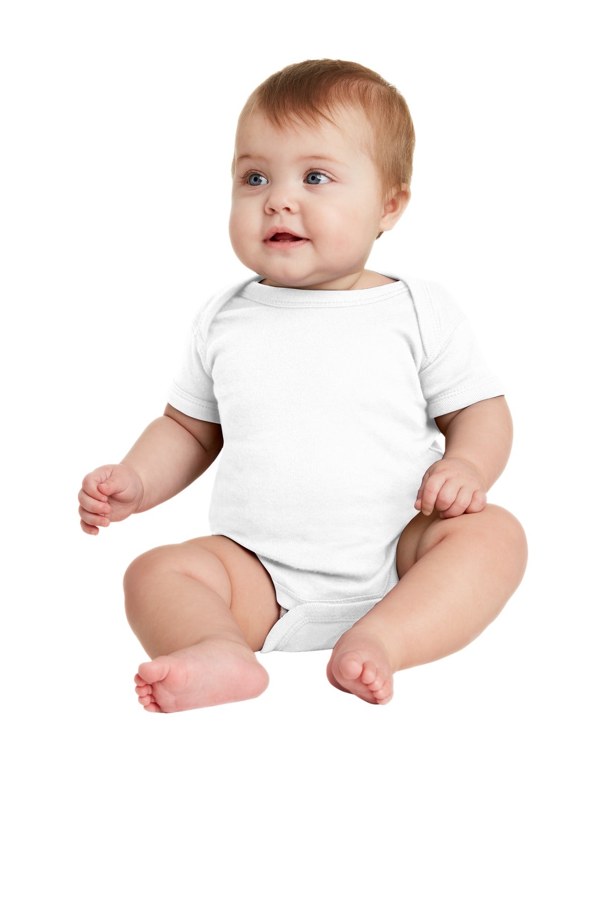 Rabbit Skins Infant Short Sleeve Baby Rib Bodysuit