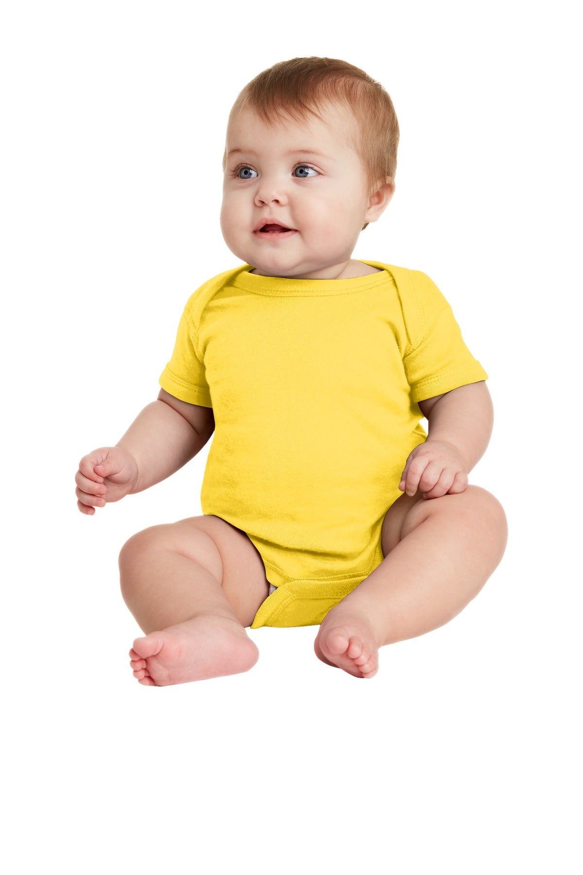 Rabbit Skins Infant Short Sleeve Baby Rib Bodysuit